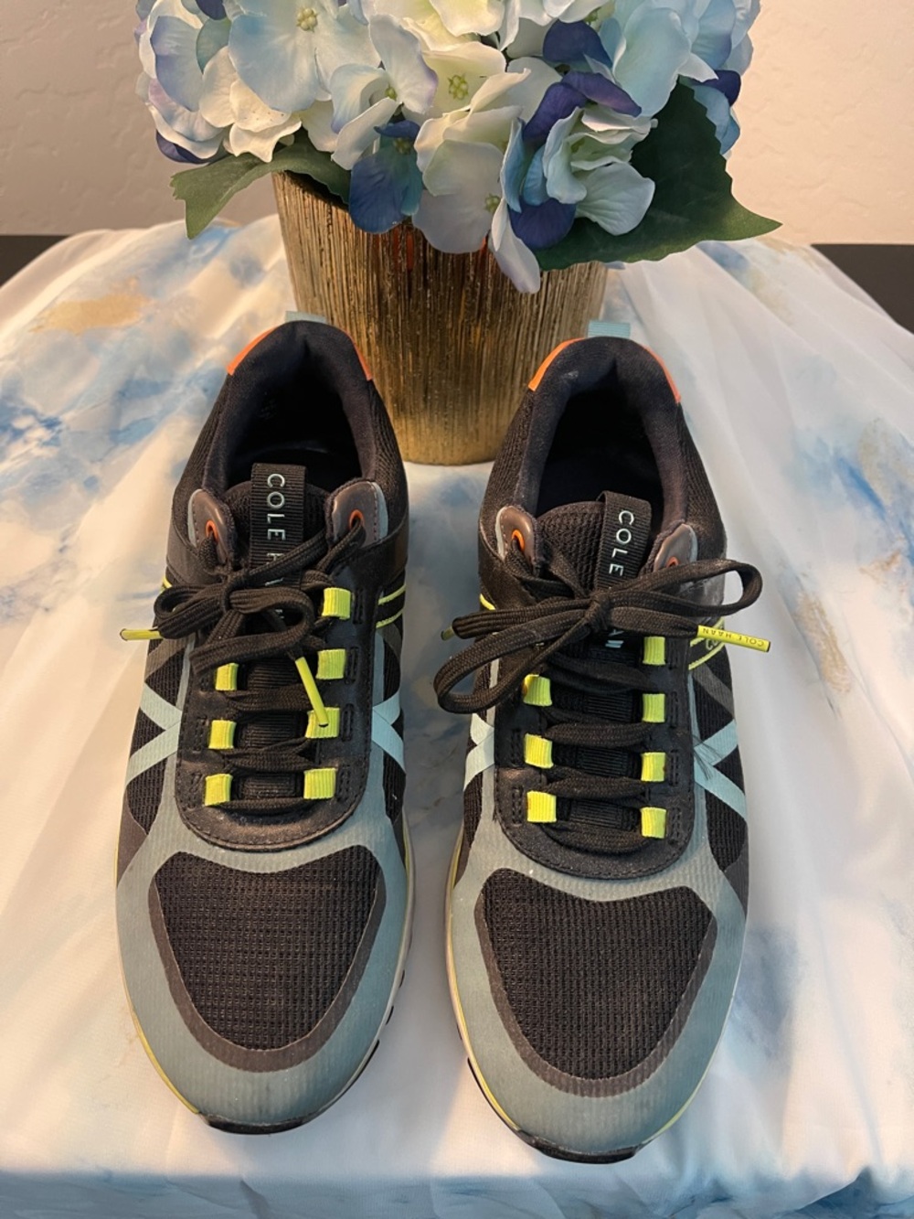 Cole Haan Black, Gray & Neon Yellow Athletic Sneakers